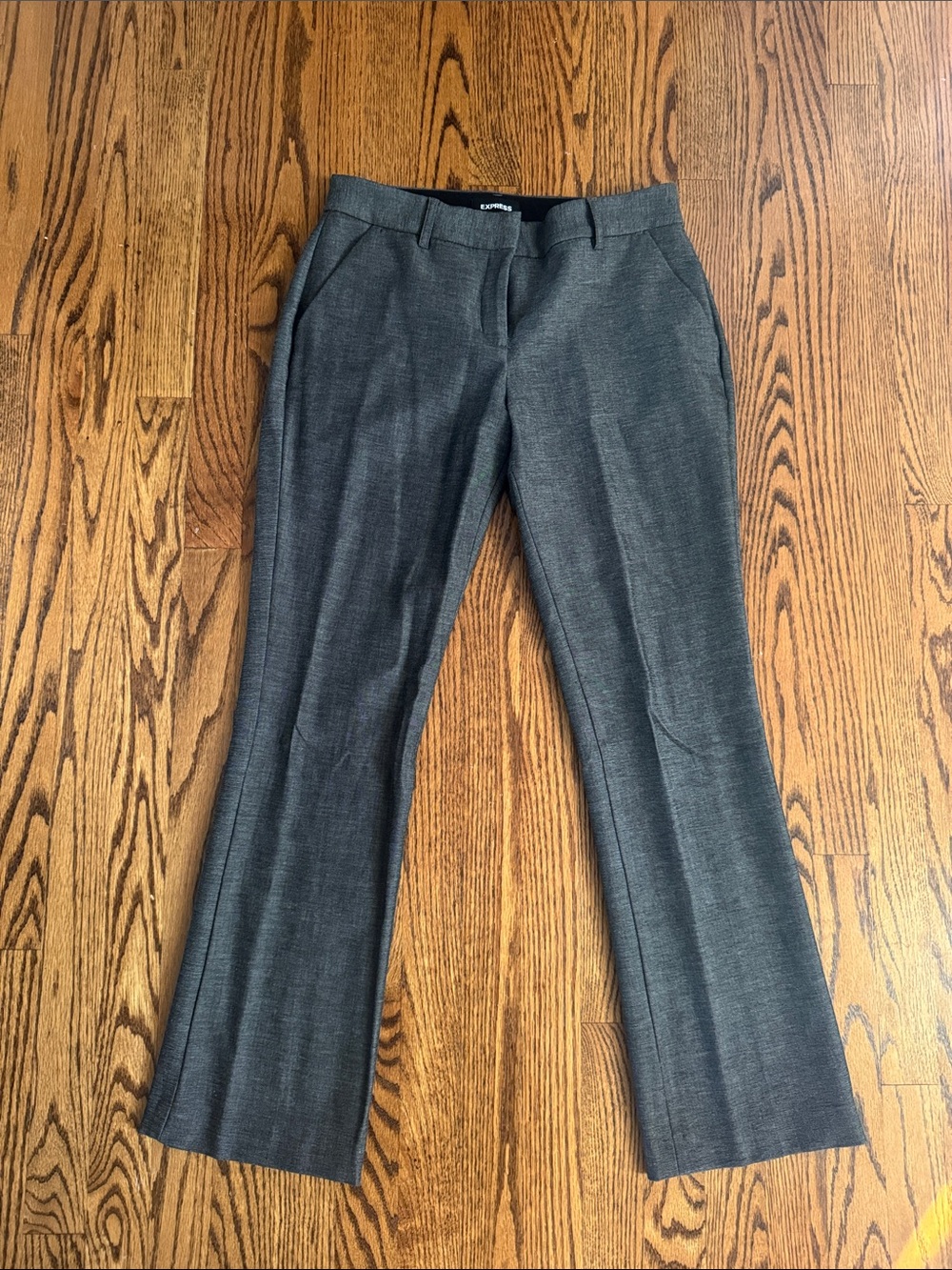 Express Women’s Charcoal Barely Boot Mid Rise Dress Pants